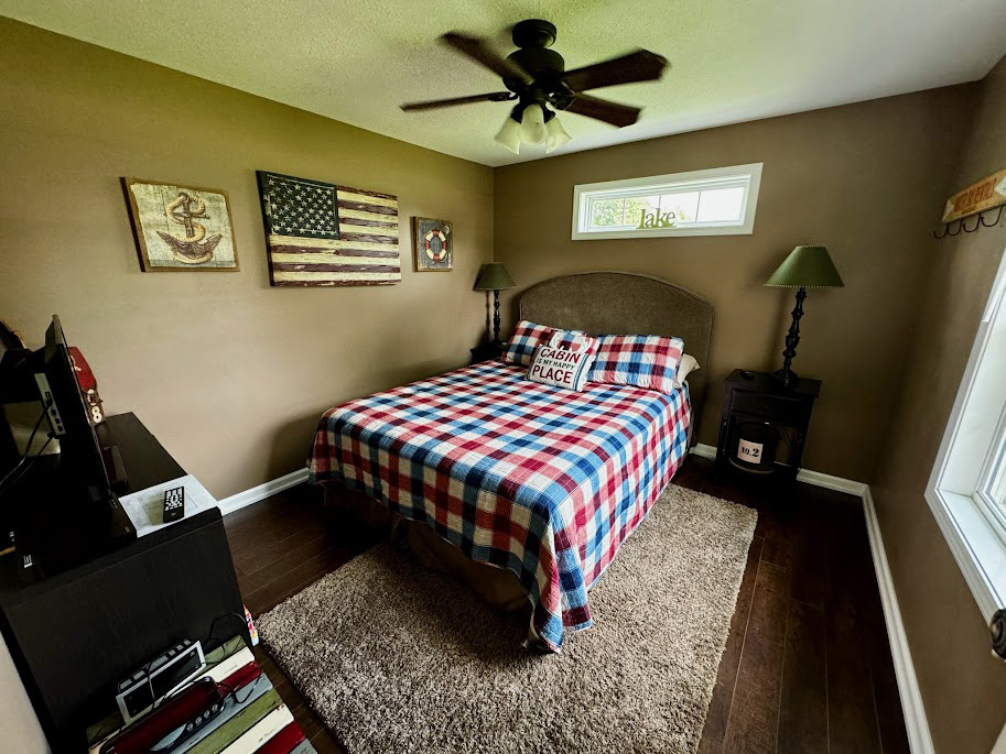 JBs Lake House Brown Bedroom